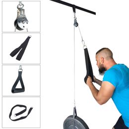 Hand Grippers Fitness DIY Pulley Cable Machine Attachment System Arm Biceps Triceps Blaster Hand Strength Trainning Home Gym Workout Equipment 230620