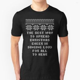 Men's T Shirts Buddy Elf Spread Christmas Cheer Holiday Ugly Sweater Shirt Round Collar Short Sleeve T-Shirts