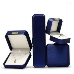 Jewelry Pouches Gift Box PU Leather Boxes For Ring Earrings Necklace Pendant Bracelet Jewel Case Storage