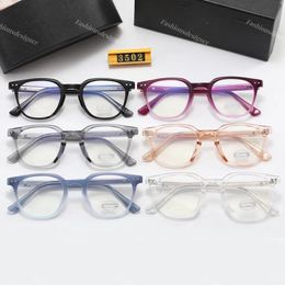 Designer reading glasses triangle brand goggles anti-blue luxury round frame eyeglasses 6 Colours optional lunette gafas de sol original case factory wholesale