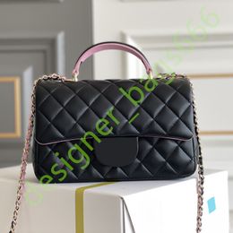designer bag mirror quality Luxury channel bags black with pink classic Crossbody Bag Lambskin Shoulder Bags tote bags women mini chain bags flap bags messenger bags