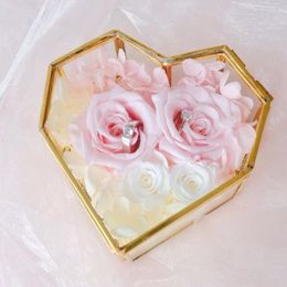 Party Favor Stained Glass Box Engagement Ring Jewelry Gift Wedding Holders Jewelery Dish Geometric Love Be Special Sand