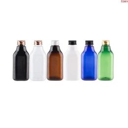 200ml black Empty Plastic Shampoo Cosmetic Bottles Metal Screw Cap Lotion Container SPA Oil Washing Containersgood qty Uvgxf