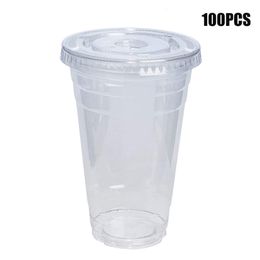 Cake Tools Drink Cold Smoothie Plastic Transparent Lid Accessories Coffee With Sets 100 Cup Non slip Iced Portable Tea Dome Disposable Home 230620