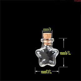 Pentagram Star Mini Cute Bottles Pendants Small Glass With Cork Transparent Clear Jars Gifts Vial 20pcs Free Shippinghigh qualtity Qqeis