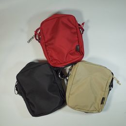 Women Men Designer Shoulder Bag Stylish Fashion Crossbody Messenger Bag Side Sling Bag SS18 Black Red Tan Real Cordura Woven Logo Centered on Bottom