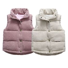 Waistcoat 2023 Autumn Children Warm Thicken Vest Baby Cotton Kids Outerwear Coat Clothing Boys Girls Brand Jackets 230620