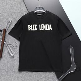 BLCG LENCIA 2023 Summer New 100% Cotton Fabric T-shirt Men High Quality Print Colour Mens Designer T shirt Paris fashion Tshirts Tops 22435