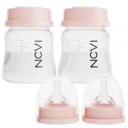 Baby Bottles# NCVI Breast Milk Storage Bottles with Nipples and Travel Caps AntiColic BPA Free 47oz140ml 2 Count 230621