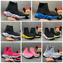 Fashion Boys Girls sock kid Casual baby shoes baby outdoors sports shoes Paris designer triples Light breathable black white classic pink Green slow school Sneakers