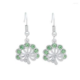 Dangle Earrings ER-00537 Genuine Austrian Crystal Jewellery Allergy-free Shamrock For Women 2023 Christmas Gift Drop