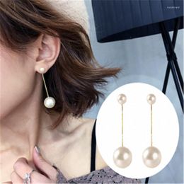 Dangle Earrings 2023 Fashion Round Ball Long Chain Simulated Pearls Tassel For Women Girls