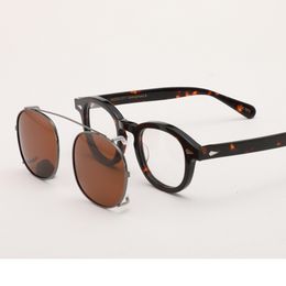 Sunglasses Johnny Depp Polarised Clip On Sunglasses For Men And Women Acetate Retro Top Quality Frame 003 230620