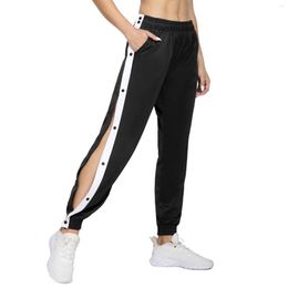 Women's Pants Spring Summer Women's Joggers Sexy Side Split Button Wide Leg For Women Loose Stripe Casual High Waist Sweatpants Trousers