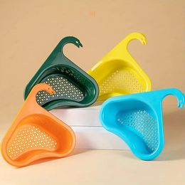 1pc Swan Drain Basket, Sink Strainer Basket Kitchen Sink Strainer Multifunctional Kitchenware Triangle Sink Philtre Kitchen Utensils