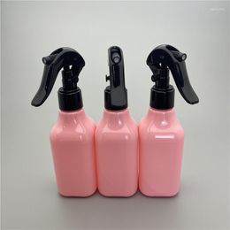 Storage Bottles 200ML X 24 High Quality Plastic Travel Bottle Pink PET Square Container Cosmetic Packaging Trigger Pump For Personal Care
