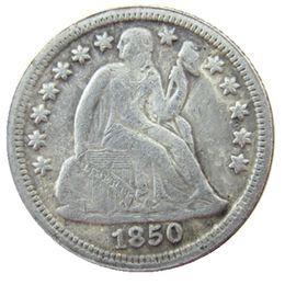 US 1850 P/S Liberty Seated Dime Silver Plated Copy Coins
