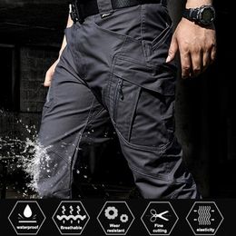 Mens Pants Tactical Men Elastic Outdoor Military Army Trousers MultiPocket Waterproof Wear Resistant Casual Cargo 230620