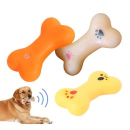 Dog Squeeze Squeaky Toys For Aggressive Chewers Bone Shaped Pet Dog Toy For Puppy Small Dogs Interactive Training Cleaning Teeth