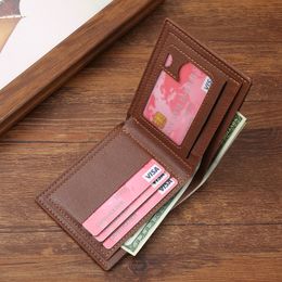 Men's Wallets PU Leather ID Credit Cards Holder Light Soft Leather Multifunctional Coin Pocket Male Business Money Coin Purses