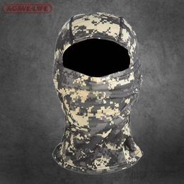 Outdoor Hats Summer Outdoor Riding Masks Camouflage Full Face Mask CS Wargame Army Hunting Cycling Sports Helmet Military Quick Dry Headgear 230621