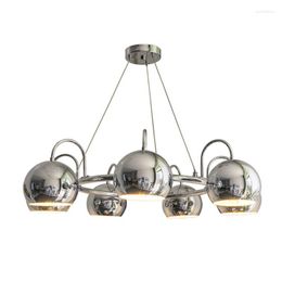 Pendant Lamps Nordic Modern Minimalist Bedroom Model Room Lights Antique Silver Designer Style Lighting Fixtures