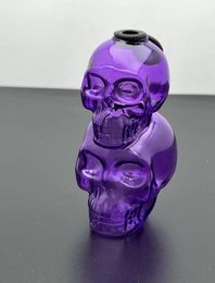 Smoke Pipes Hookah Bong Glass Rig Oil Water Bongs Purple skeleton bone glass hookah bottle as a gift accessory