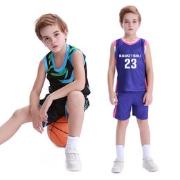 Clothing Sets Boys Fashion Basketball Jersey Fully Custom Kids Breathable Basketball Uniforms Girls Pink And Red Sportswear Basketball Suits 230620