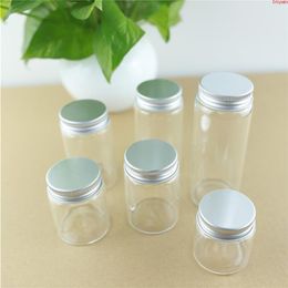 12PCS/lot 47mm Diameter Transparent Glass Bottles Silver Screw Cap Cute Jar Vials DIY Craft Container 50ml/60ml/80ml/100ml/130mlhigh qu Oxnx