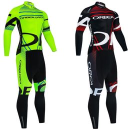 Cycling Jersey Sets Green ORBEA ORCA Long Sleeve Bike Jacket Pants Set Men Women 20D Ropa Ciclismo Bicycle Maillot 230620