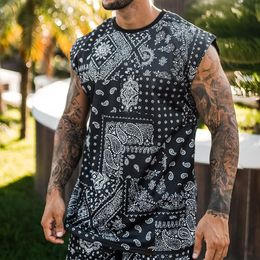 Men's Tank Tops Summer Gym Tank Tops Men 3D Print Singlet High Quality Mesh Sleeveless T Shirts Running Fitness Sport Vest Man Clothing 230621