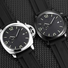 2022 New Mens Watch Automatic Hour Hand Quartz Movement Wristwatch Night Glow Stainless Steel Fashion High Quality Leather Strap W2413