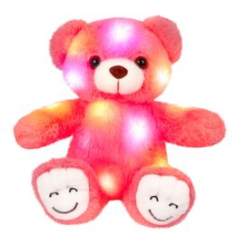 Plush Light - Up toys 30cm Soft Luminous Bear Plush Toy White Pink Green Light-up Birthday Gift Cute Stuffed Animals for Girls Kids Glowing Toy 230621