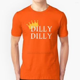 Men's T Shirts Dilly T-Shirts Pure Cotton O-Neck Shirt Men Drink Cheers Funny King