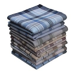 Pocket Square 10Pcs Square Plaid Stripe Pocket for Wedding Party Restaurant Women's Handkerchief Hand Towel Cotton Handkerchiefs for Men 230620