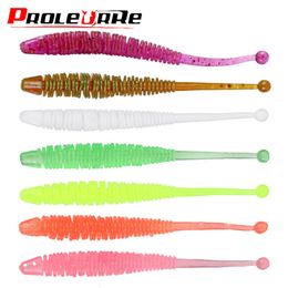 Baits Lures 10pcs Worm Soft shrimp odor Additive Fishing Wobbler 60mm 06g Artificial Rubber Bait Carp Bass Isca lure Leurre 230620