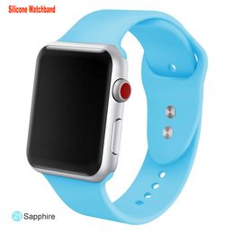 Smart watch Bands Replacement Solid color Soft Silicone Wrist Bracelet 49mm 45mm 44mm 42mm 41mm 40mm 38mm Sport Band Strap designer apple watch band Series 8 7 6 5 4 3 2 1