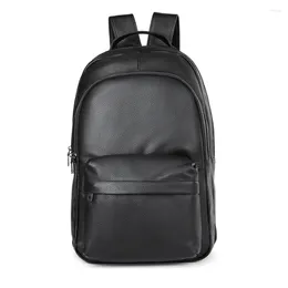 Backpack Men's First Layer Cowhide Leisure Women Travel Business Large Capacity 15.6 Inch Computer Bag Unisex Schoolbag