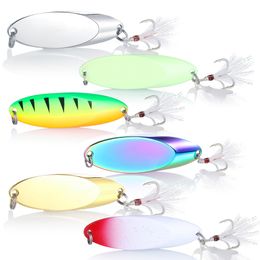 Baits Lures 1pcs Metal Spinner Spoon Trout Fishing Lure Hard Bait Sequins Paillette Artificial Spinnerbait Fish Tools 25g42g 230620