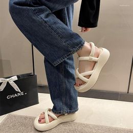 White Fairy Sandals Style Platform Women s Summer Hundred Matching Skirt Vintage Roman Shoes Shoe