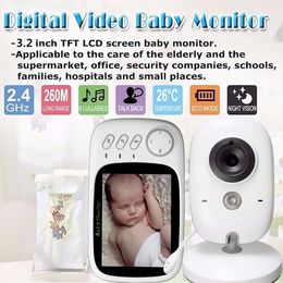 Baby Monitor Camera 32 inch Display Video with and Audio Remote Wide View Two Way Talk Infrared Night Vision 8 Lullabies 230620
