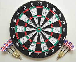 Darts 36CM Professional Double-sided Flocking Dart Board Steel Tipped Darts Competition KTV Entertainment and Leisure with 6 Darts 230621