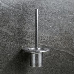 Toilet Brushes Holders Integrated Brush Holder 304 Stainless Steel Cleaning With Base Wall Hanging Household Nail Free Storage 230620