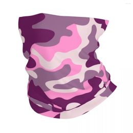 Bandanas Pink Military Camouflage Camo Style Neck Gaiter Men Women UV Face Shield Winter Bandana Scarf For Cycling