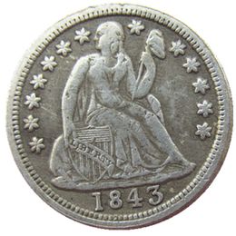 US 1843 P/S Liberty Seated Dime Silver Plated Copy Coins