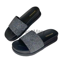 Slippers Gaomei kiss 2022 New Spring Summer And Autumn Thick Bottom Fashion Trend Allmatch Flat With A Word With Sandals And Slippers F J230621