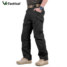 Mens Pants IX9 City Tactical Cargo Men Combat SWAT Army Military Many Pockets Stretch Flexible Man Casual Trousers 5XL 230620