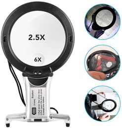 Magnifying Glasses Hands Free LED Loupe Lighted Reading Magnifier Neck Wear Quality Magnifying Glass For Seniors Sewing Cross Stitch Embroidery 230620