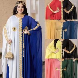 Ethnic Clothing Modest Chiffon Abaya Sets African Dashiki Dress Muslim Ramandan Eid Robe Cardigan Long Gowns Kimono Jubah Thobe Islamic