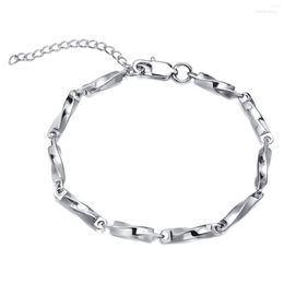 Link Bracelets Men's Simple 3.8mm Stainless Steel Bracelet Colour Chain For Men Teens Unisex Wrist Jewellery Gifts